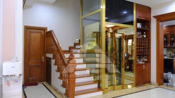 [Review] Thang máy gia đình gương vàng sang trọng tại Quốc Oai - Hà Nội