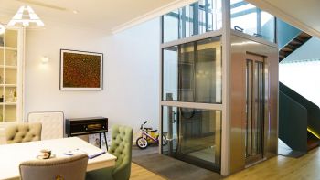 Thang máy gia đình 350kg tiết kiệm diện tích cho gia đình 4 người