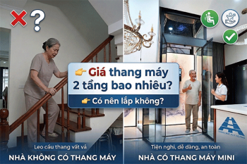 Giá thang máy 2 tầng bao nhiêu? Nhà 2 tầng có nên lắp không?