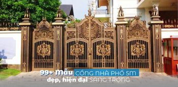 99+ Mẫu cổng nhà phố 5m đẹp hiện đại - Sang trọng từng chi tiết