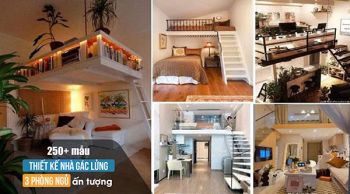 250+ Mẫu thiết kế nhà gác lửng 3 phòng ngủ ấn tượng