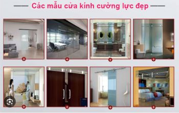 Các mẫu cửa kính cường lực đẹp, chất lượng, giá tốt