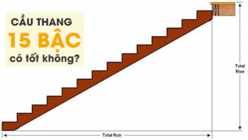 Cầu thang 15 bậc có tốt không? Lợi ích và nhược điểm bạn cần biết