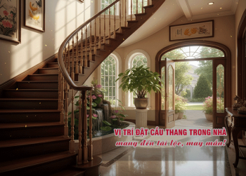 Vị trí đặt cầu thang trong nhà mang đến tài lộc, may mắn!