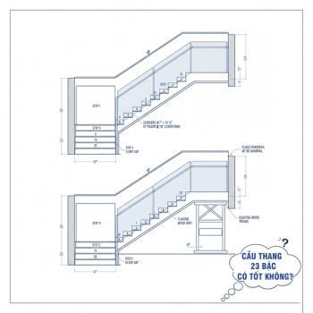 Cầu thang 23 bậc có tốt không? Phân tích ưu nhược điểm chi tiết