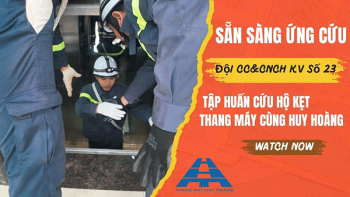 Tập huấn cứu hộ sự cố kẹt thang máy cùng Đội Cứu hộ Cứu nạn – PCCC Hoài Đức