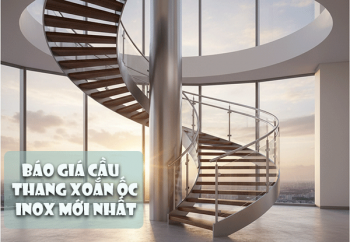 Báo giá cầu thang xoắn ốc inox mới nhất 2025 – đẹp, bền, giá tốt