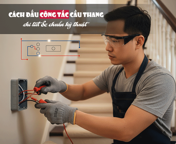 Hướng dẫn cách đấu công tắc cầu thang chi tiết & chuẩn kỹ thuật