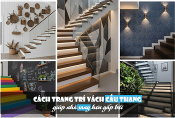 Những cách trang trí vách cầu thang giúp nhà sang hơn gấp bội