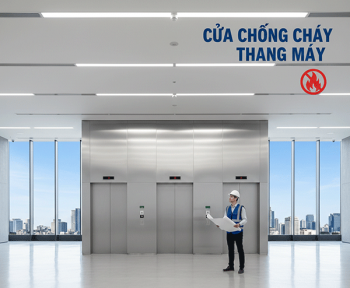 Cửa chống cháy thang máy là gì? Cấu tạo, chỉ số và ứng dụng trong công trình hiện đại