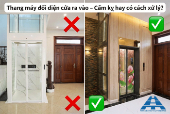 Thang máy đối diện cửa ra vào – Nên hay không?