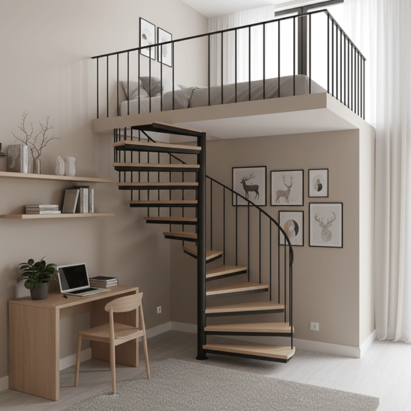 các loại cầu thang gác lửng phòng trọ 2