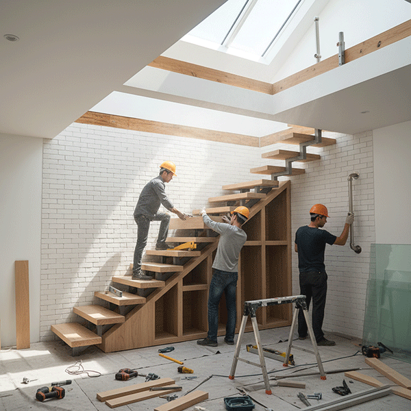 hướng dẫn lắp đặt cầu thang gác lửng nhà cấp 4