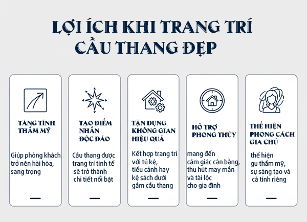 lợi ích trang trí cầu thang đẹp