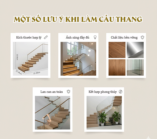 lưu ý khi làm cầu thang