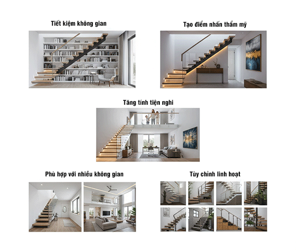 lý do nên chọn cầu thang gác lửng phòng khách