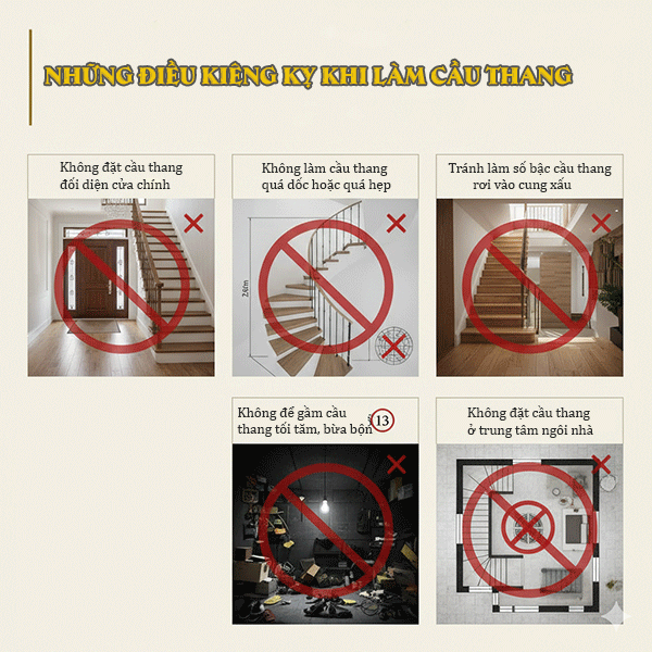 những điều kiêng kỵ khi làm cầu thang