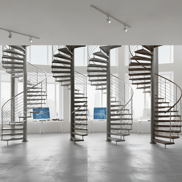 các loại cầu thang xoắn ốc inox