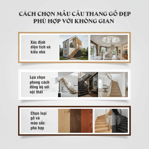 cách chọn mẫu cầu thang gỗ đẹp