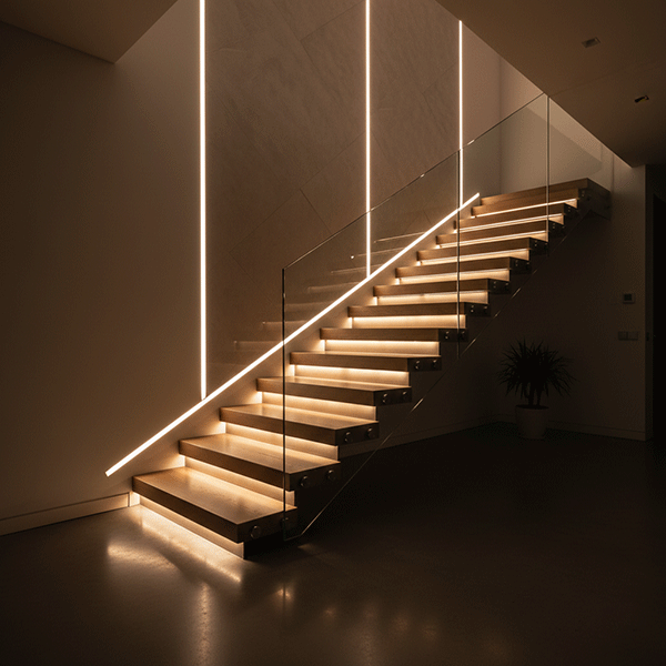 cách trang trí vách cầu thang 5