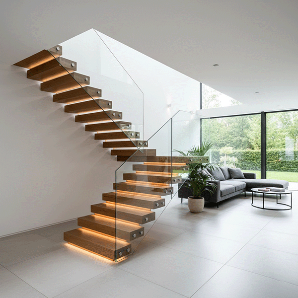 cầu thang gỗ công nghiệp là gì