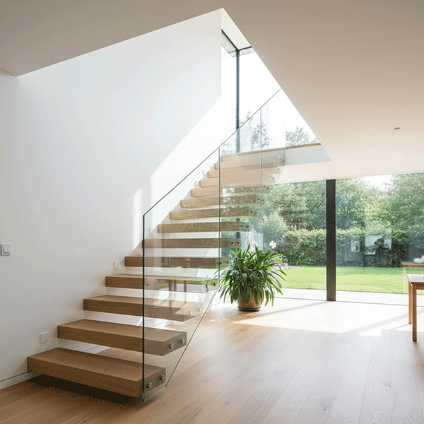 cầu thang gỗ kính là gì