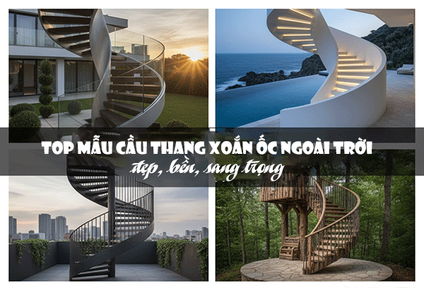 cầu thang xoắn ốc ngoài trời