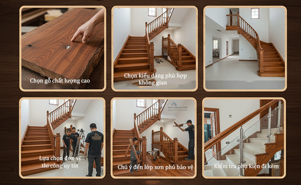 kinh nghiệm chọn cầu thang gỗ lim nam phi