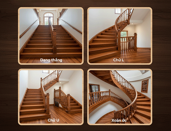 phân loại cầu thang gỗ lim nam phi