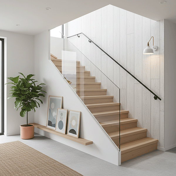 phong cách trang trí vách cầu thang bắc âu