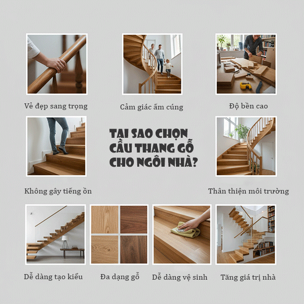 tại sao chọn cầu thang gỗ cho ngôi nhà