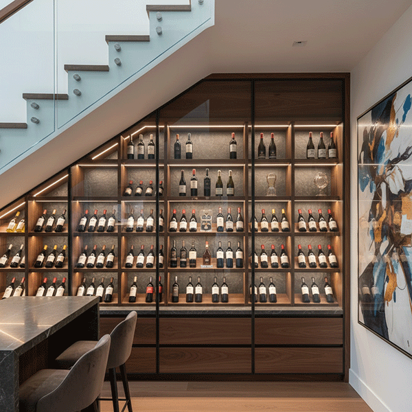 tại sao nên thiết kế tủ rượu gầm cầu thang