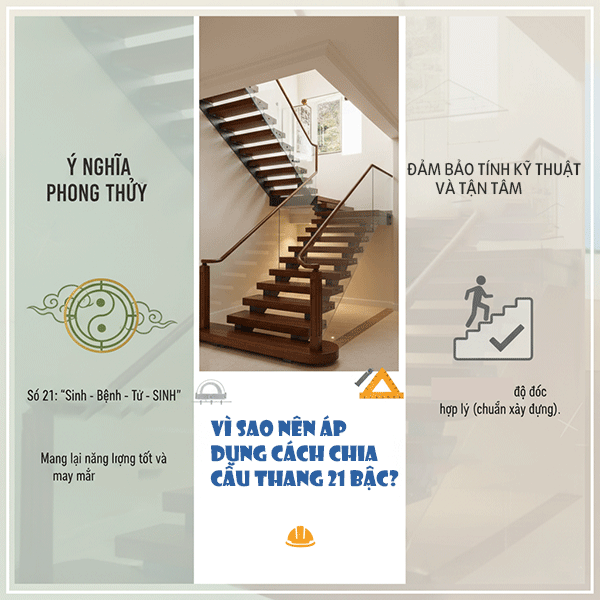 vì sao nên áp dụng cách chia cầu thang 21 bậc