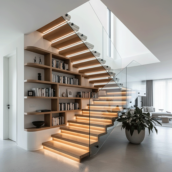 xu hướng thiết kế cầu thang gỗ mới nhất