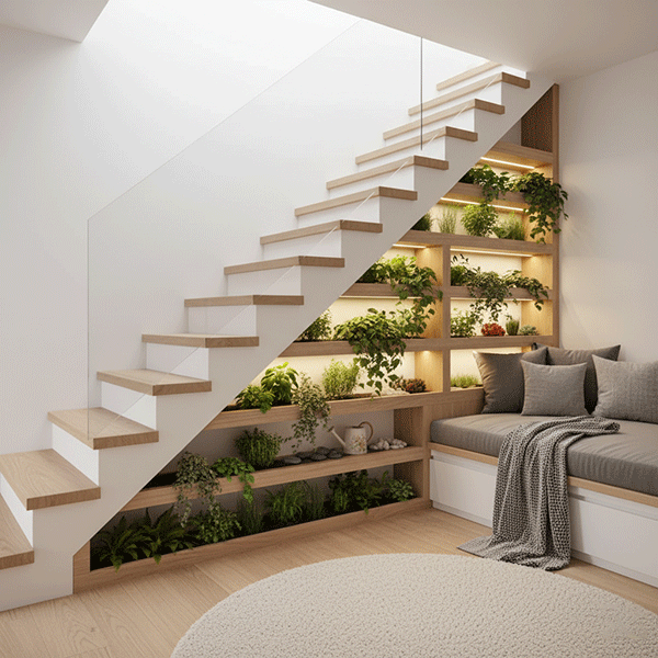 ý tưởng trang trí gầm cầu thang 3