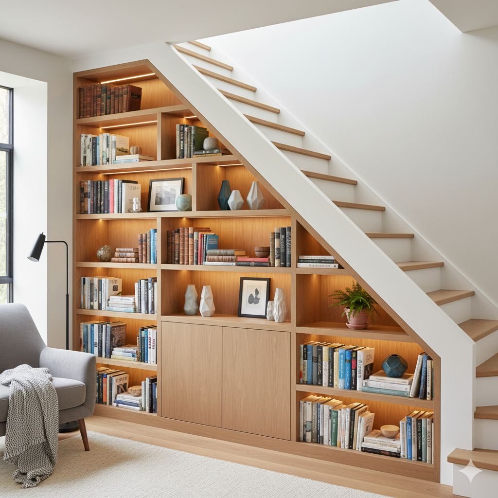 ý tưởng trang trí gầm cầu thang