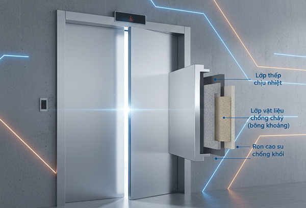 cửa chống cháy thang máy là gì