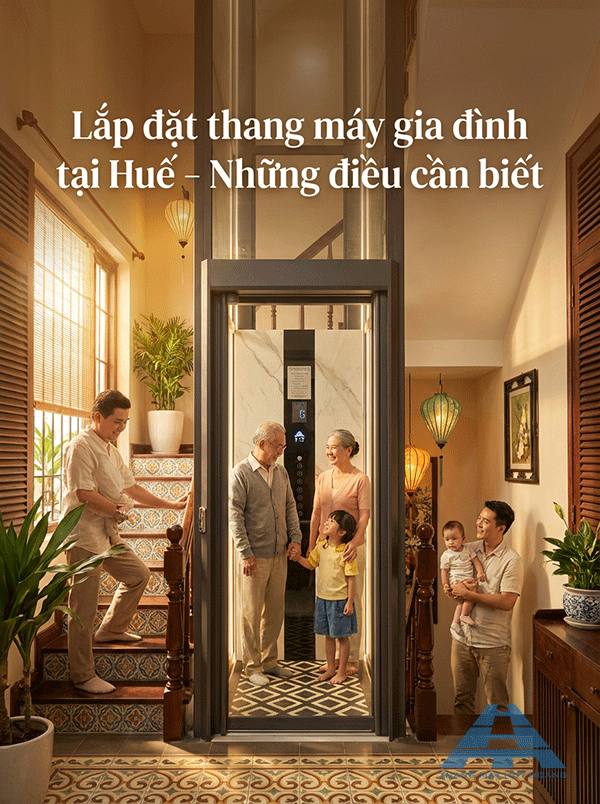 lắp đặt thang máy gia đình tại huế