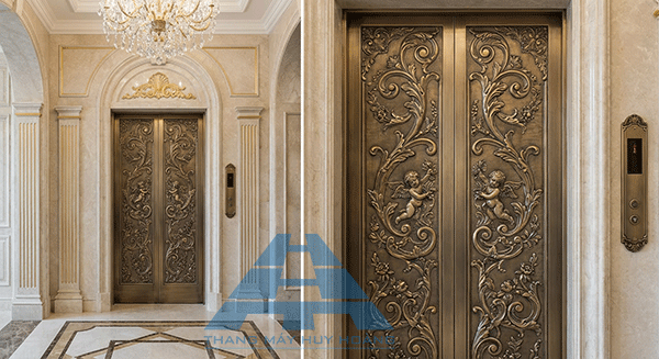 mẫu hoa văn cửa thang máy cổ điển