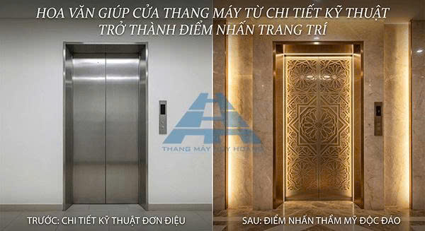 tác dụng mẫu hoa văn cửa thang máy
