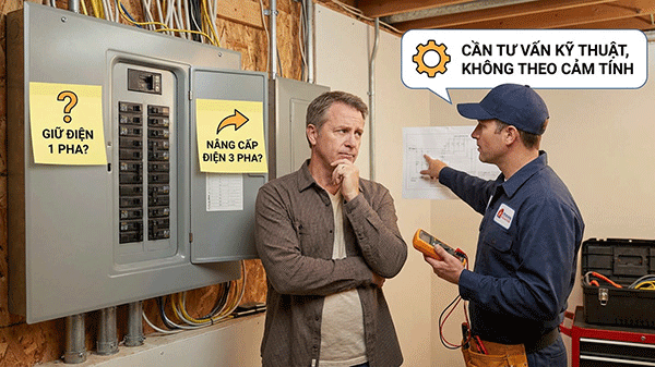 thang máy gia đình sử dụng điện mấy pha là hợp lý