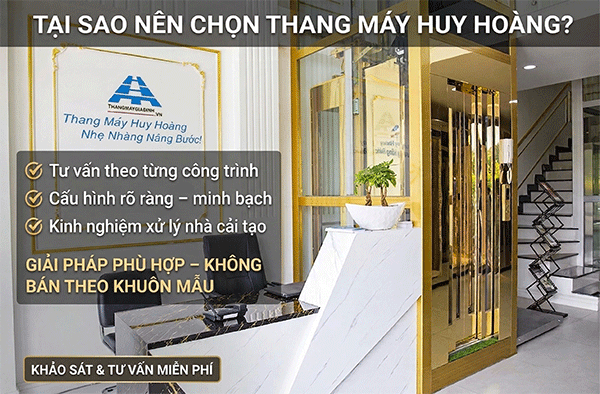tại sao nên chọn thang máy gia đình huy hoàng