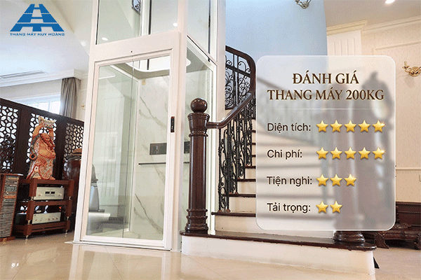 ưu điểm thang máy 200kg