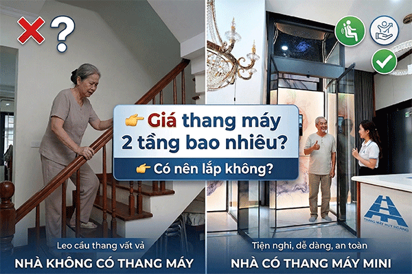 giá thang máy 2 tầng