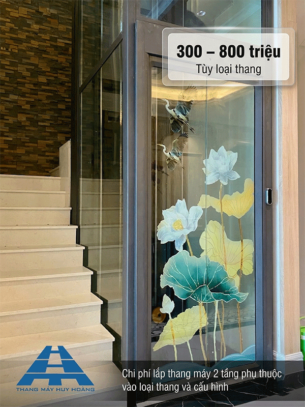 giá thang máy 2 tầng hiện nay bao nhiêu