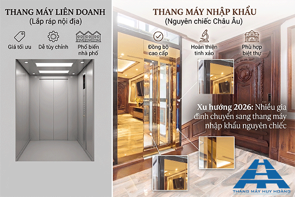 nên chọn thang máy liên doanh hay nhập khẩu