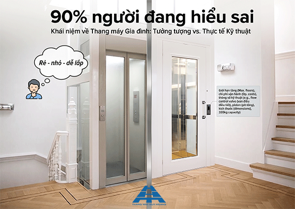 người lắp thang máy thuỷ lực đang hiểu sai điều gì