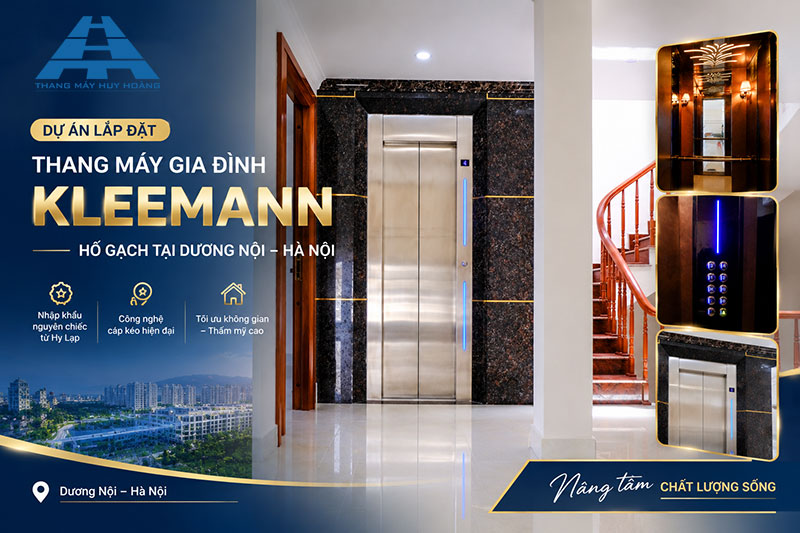 Dự án lắp đặt thang máy gia đình Kleemann hố gạch tại Dương Nội - Hà Nội 9