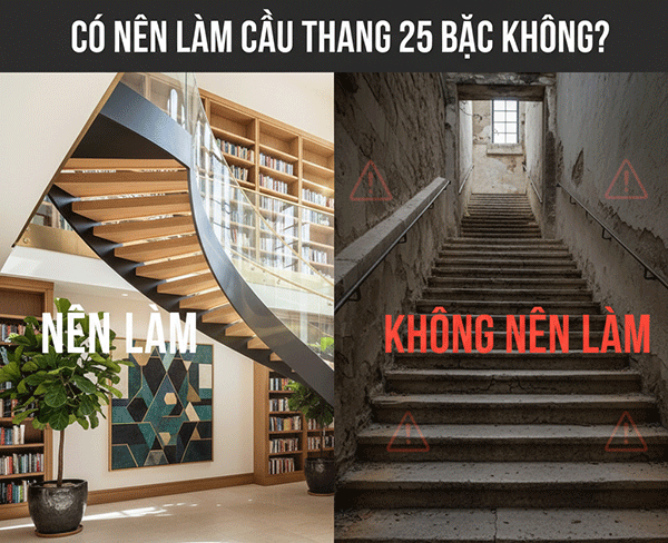 có nên làm cầu thang 25 bậc không