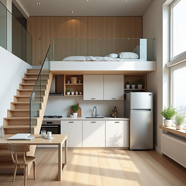 yếu tố cần lưu ý khi thiết kế cầu thang gác lửng